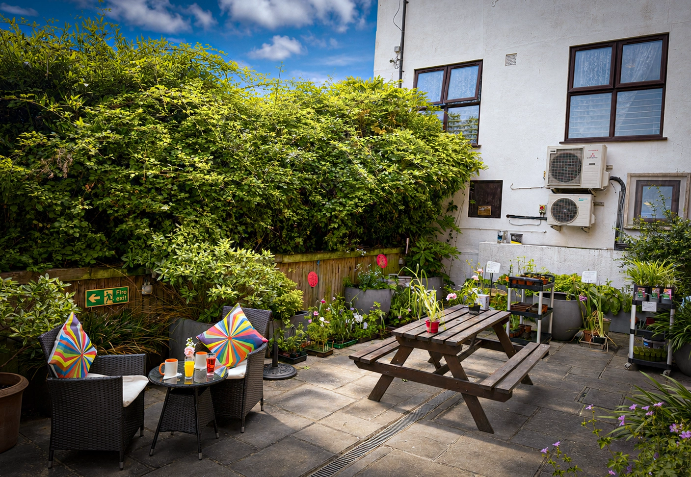 The beautiful, accessible gardens at Ashbrook Nursing Home